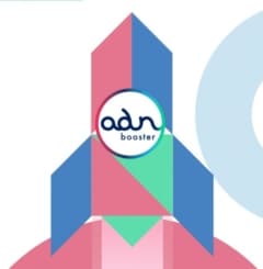 logo ADN Booster dans une fusée